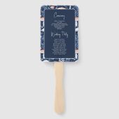 Éventail Programme de mariage sauvage et capricieux ID1110 (Dos)