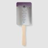 Éventail Programme de mariage Silver Purple (Dos)
