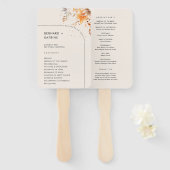 Éventail Programme de mariage simple (Devant et derrière)