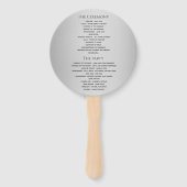 Éventail Programme de mariage simple (Dos)