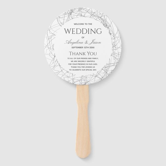 Éventail Programme de mariage simple (Devant)