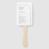 Éventail Programme de mariage simple (Devant)