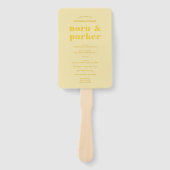 Éventail Programme de mariage simple Beurre Jaune (Devant)