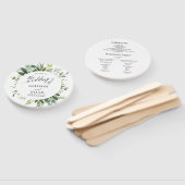 Éventail Programme de mariage simple et élégant à la eucaly (Non-assemblé)