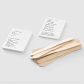 Éventail Programme de mariage simple moderne (Non-assemblé)