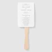 Éventail Programme de Mariage Simple Moderne Élégant (Devant)