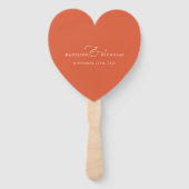 Éventail Programme de mariage simple moderne Orange Sunset (Devant)