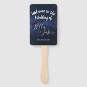 Éventail Programme de mariage SOUS LES ÉTOILES MARIAGE thém (Devant)