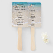 Éventail Programme de mariage Starfish Beach Fans (Devant et derrière)