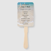 Éventail Programme de mariage Starfish Beach Fans (Devant)