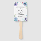 Éventail Programme De Mariage Succulent Ventilateur Aquarel (Devant)