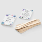 Éventail Programme De Mariage Succulent Ventilateur Aquarel (Non-assemblé)