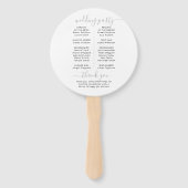 Éventail Programme de mariage sur la carte du monde d'argen (Dos)