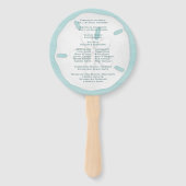 Éventail Programme de mariage sur la plage Destination élég (Dos)