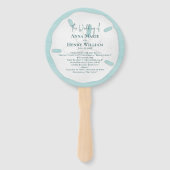 Éventail Programme de mariage sur la plage Destination élég (Devant)