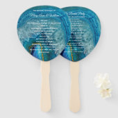 Éventail Programme de mariage sur l'âge bleu (Devant et derrière)