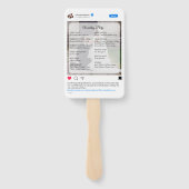 Éventail Programme de mariage sur les médias sociaux amusan (Dos)