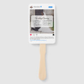 Éventail Programme de mariage sur les médias sociaux amusan (Devant)