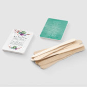 Éventail Programme de mariage sur les succulentes de désert (Non-assemblé)