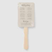 Éventail Programme de mariage Tan Starfish Beach Fan (Dos)