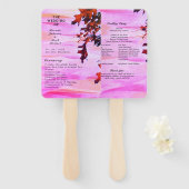 Éventail Programme de mariage Tourbillon de feuilles d'auto (Devant et derrière)