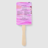 Éventail Programme de mariage Tourbillon de feuilles d'auto (Dos)