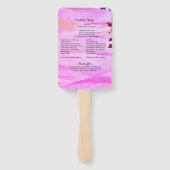 Éventail Programme de mariage Tourbillon Feuilles d'automne (Dos)