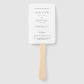 Éventail Programme de mariage traditionnel élégant (Devant)