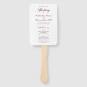 Éventail Programme de mariage traditionnel en Bourgogne (Devant)