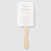 Éventail Programme de mariage traditionnel Rose rose formel (Devant)