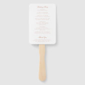 Éventail Programme de mariage traditionnel Rose rose formel (Dos)