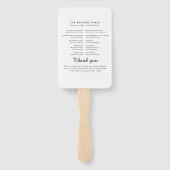 Éventail Programme de mariage turquoise Ventilateur à main (Dos)