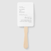 Éventail Programme de mariage turquoise Ventilateur à main (Devant)