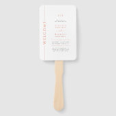 Éventail Programme de Mariage Typographie Orange Moderne Ve (Devant)