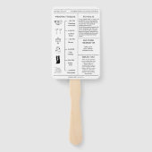 Éventail Programme de mariage unique avec photo de journal  (Dos)