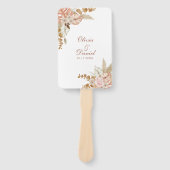 Éventail Programme de mariage végétal Boho Floral Pampas (Devant)