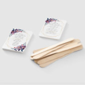 Éventail Programme de mariage végétal géométrique floral po (Non-assemblé)