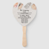 Éventail Programme de mariage Ventilateur à main Coques Oce (Dos)