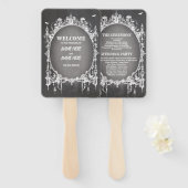 Éventail Programme de mariage Ventilateur à main Halloween  (Devant et derrière)