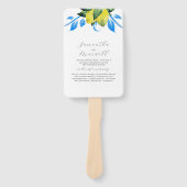 Éventail Programme de mariage Ventilateur de citrons botani (Devant)