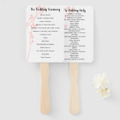 Éventail Programme de mariage Ventilateur Floral Toute coul (Devant et derrière)