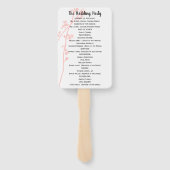 Éventail Programme de mariage Ventilateur Floral Toute coul (Dos)