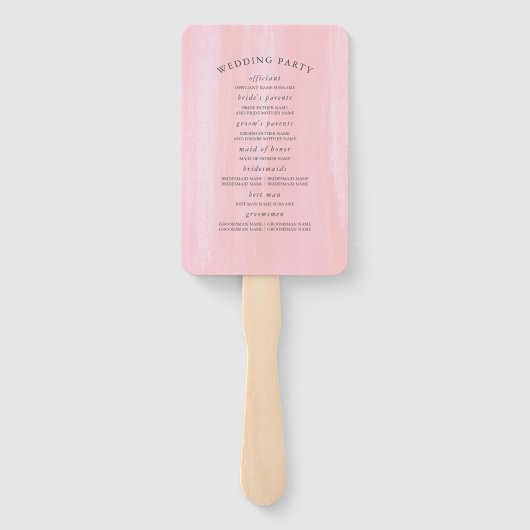 Éventail Programme de mariage verdoyant Succulents Ventilat (Dos)