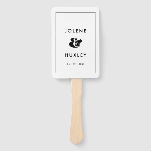 Éventail programme de mariage vintage rétro (Devant)