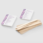 Éventail Programme de mariage violet et rose de l'Indien Pa (Non-assemblé)