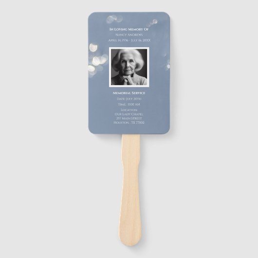 Éventail Programme de mémorial funéraire gris (Devant)