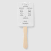 Éventail Programme de monogramme floral de Noël simplement (Dos)