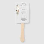 Éventail Programme de monogramme floral de Noël simplement (Devant)