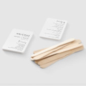 Éventail Programme de papier de mariage personnalisé minima (Non-assemblé)