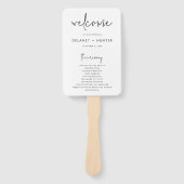 Éventail Programme de papier Mariage modifiable minimaliste (Devant)